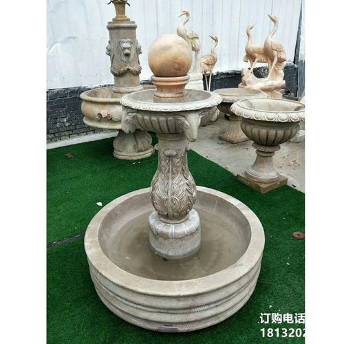 三层盆石雕景观球 河源青石雕塑景观球厂的精湛工艺与石雕加工艺术