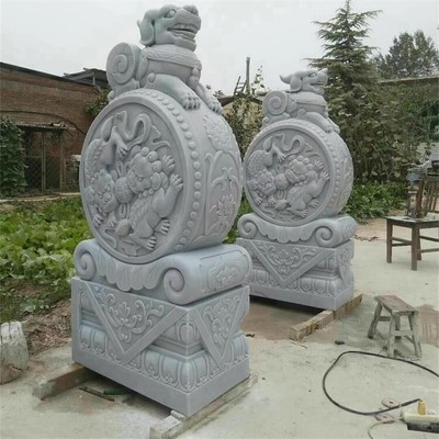 石雕抱鼓石加工与雕刻技艺全解析