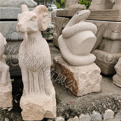 中益石雕十二生肖 中式园林与建筑的艺术点睛之笔